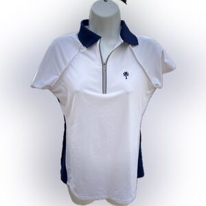 Peter Millar Zip Neck Short Sleeve Polo UPF 50+